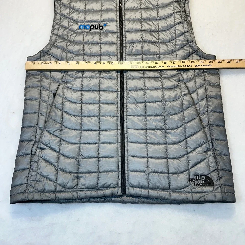 The North Face Thermoball Eco Vest Mens M Silver Puffer‎ Quilted NF0A3LHD